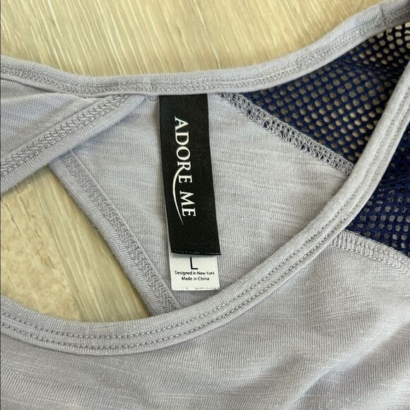 Adore Me Lavender and Dark Purple Long Sleeve Workout Top, Size Large - Picture 7 of 8